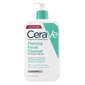 CERAVE FOAMING FACIAL CLEANSER FOR NORMAL TO OILY SKIN 16fl.oz 473mL (USA) Value Size