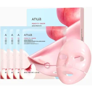 ANUA PEACH 70 + NIACIN BRIGHTENING COLLAGEN MASK (38G)