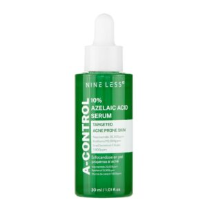 NINELESS A-CONTROL 10% AZELAIC ACID SERUM 30mL – Acne Control, Redness Relief & Brightening Treatment