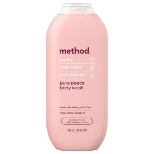 METHOD BODY PEONY ROSE WATER PINK SEA SALT PURE PEACE BODY WASH 532ML