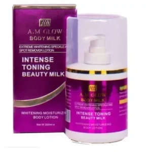 a.m glow intense toning whitenning beauty milk ( 300ml )