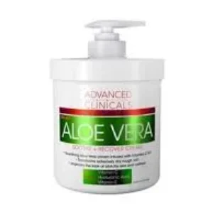 advanced clinicals aloe vera soothe + recover cream 16 oz.(1 lb)