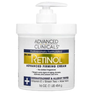 advanced clinicals retinol firming cream 454g