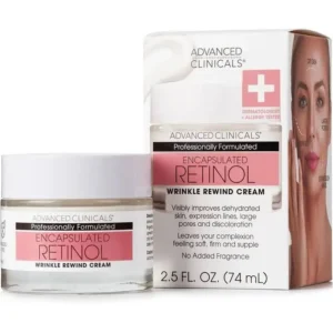 advanced clinicals retinol rapid wrinkle rewind cream 59ml