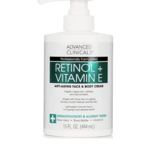 advanced clinicals retinol+vitamin e cream 444ml