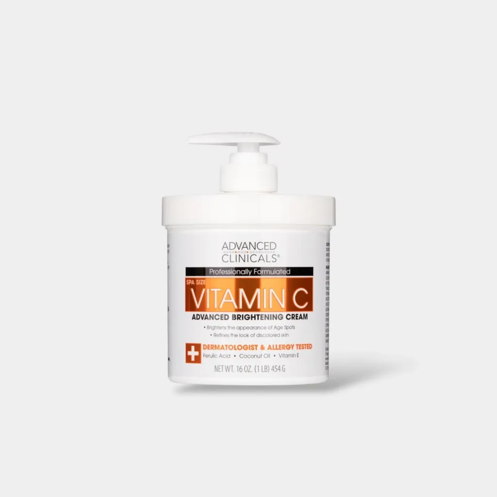 advanced clinicals vitamin c advanced brightening cream 454g