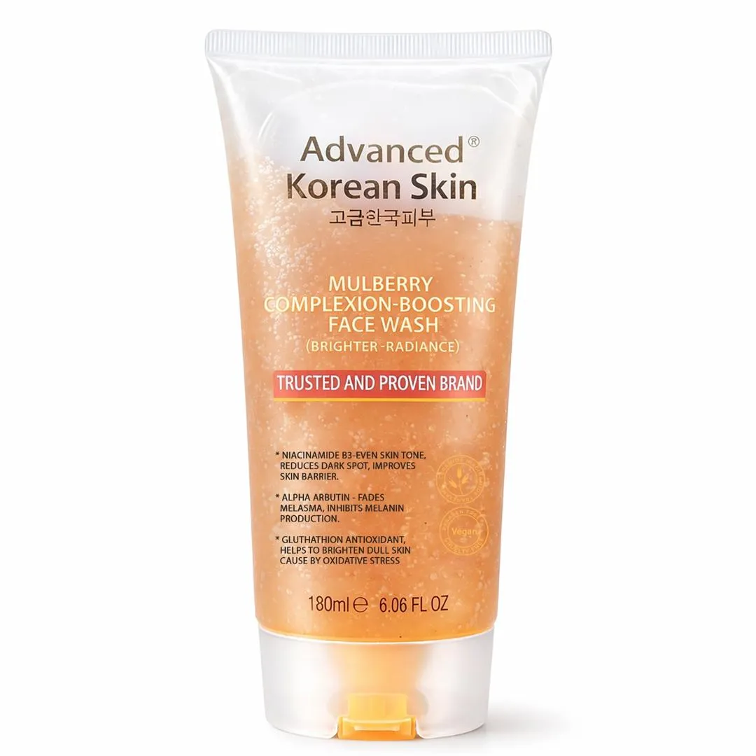 advanced korean skin mulberry complexion boosting face wash (brighter radianced) 180ml 6.06fl.oz