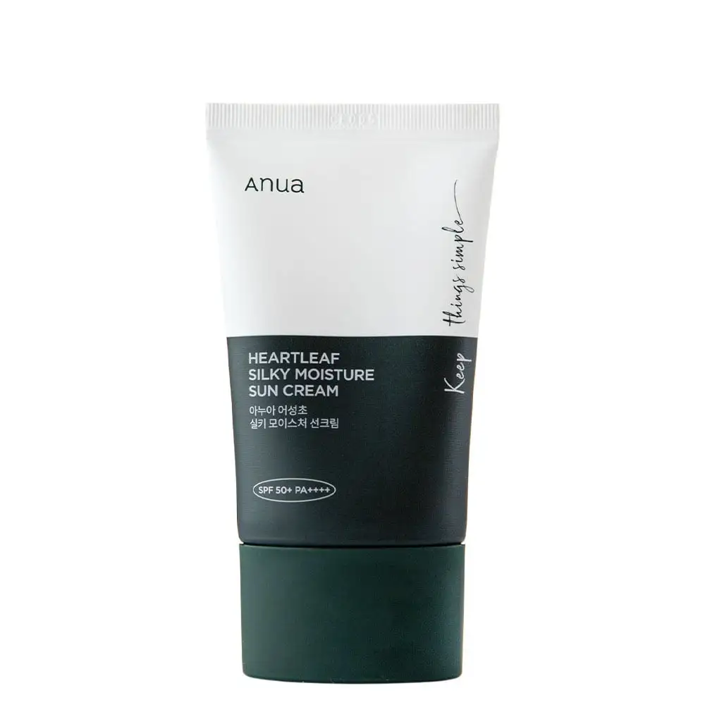 anua heartleaf + panthenol silky moisture sun cream spf 50+ pa++++ 50ml