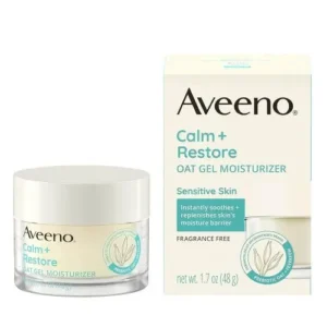 aveeno [ calm + restore oat gel moisturizer ] sensitive skin ( fragrance free ) 48g