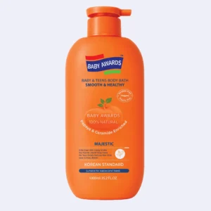 baby awards majestic smooth & healthy baby and teens body bath enriched with papaya & ceramide 1000ml 35.2fl.oz