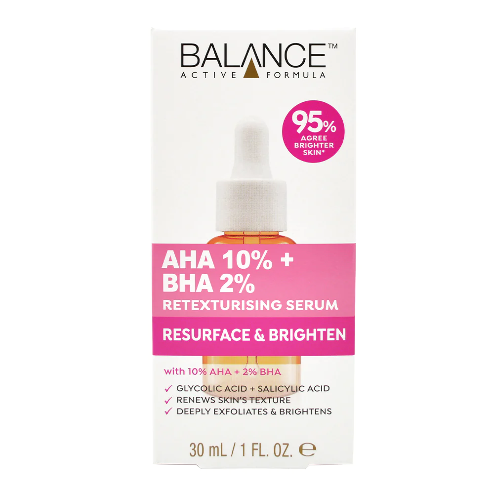 balance active formula aha + bha resurface & brighten 30ml