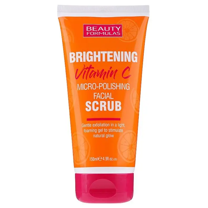 beauty formulas brightening vitamin c micro polishing facial scrub 150ml