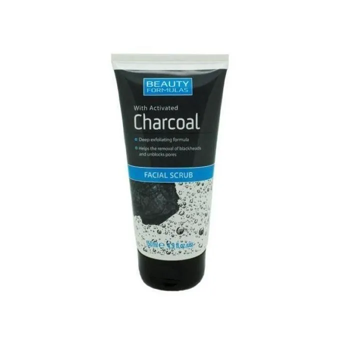 beauty formulas charcoal facial scrub 150ml
