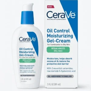 cerave new [ oil control moisturizing gel cream ] for combination to oily skin | rebalances oily skin 3fl.oz 89ml