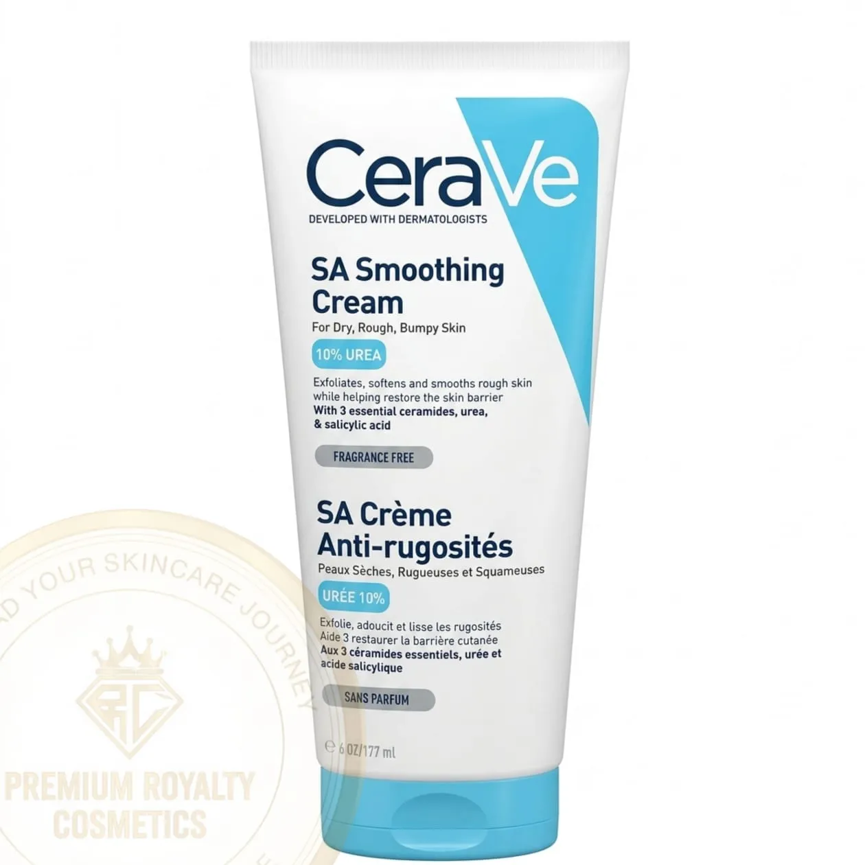 cerave [ sa smoothing cream ] for dry, rough, bumpy skin ( 10% urea ) | frangrance free ( 177ml )