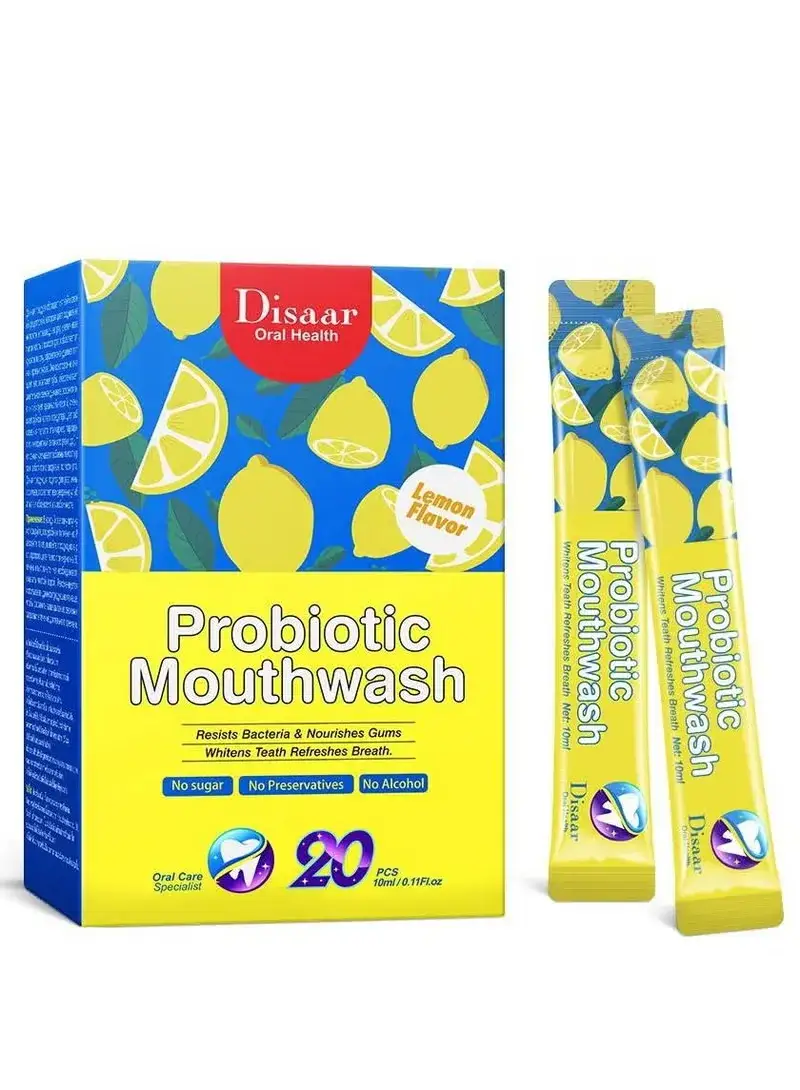 disaar probiotic mouth wash lemon flavor (20pcs) 10ml
