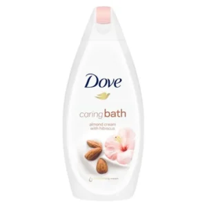 dove caring bath almond cream with hibiscus 750ml