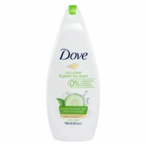 dove refreshing cucumber & green tea scent body wash 750ml