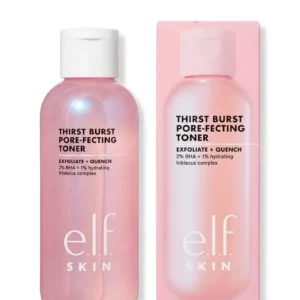 elf skin [ thirst burst pore fecting toner ] | exfoliate + quench 2% bha + hydrating hibiscus complex ( 140ml )