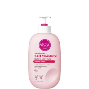 eos shea butter 24h moisture body lotion ( jasmine peach ) 473ml