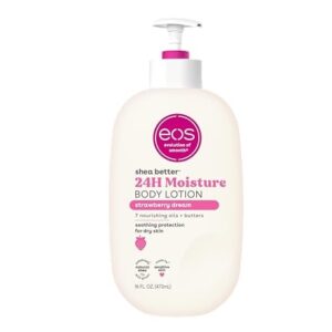 eos shea butter 24h moisture body lotion (strawberry dream) 16 fl. oz. 473ml