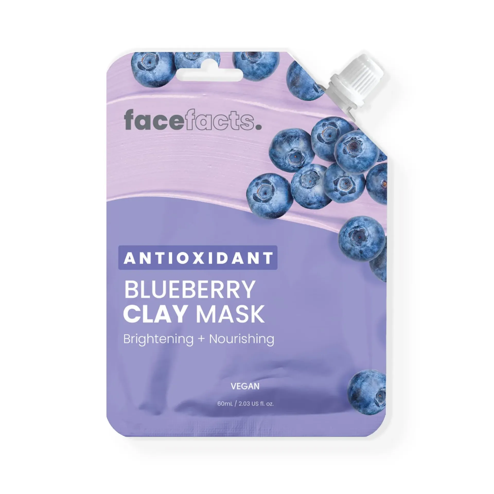 facefacts antioxidant blueberry clay mask 60ml