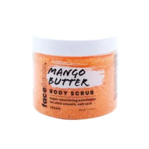 facefacts mango butter body scrub vegan 400g
