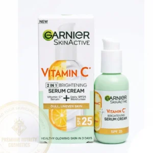 garnier skinactive [ vitamin c ( 2 in 1 ) brightening serum cream ] dull, uneven skin | spf 25 ( 50ml )