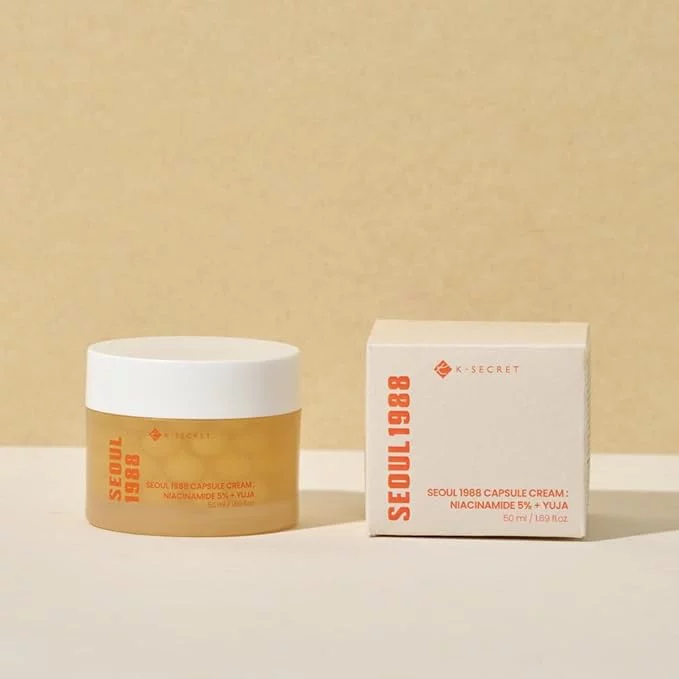 k secret seoul 1988 ( capsule cream ) 50ml 5% niacinamide and yuzu (yuja)