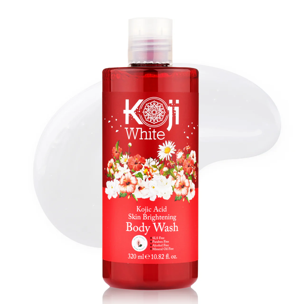 koji white kojic acid skin brightening body wash 320ml