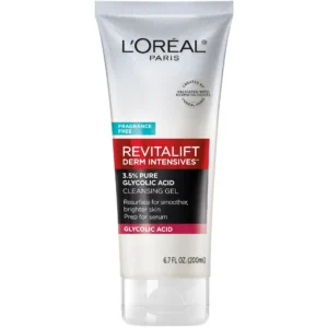 l'oreal paris face wash cleansing gel with 3.5% pure glycolic acid | revitalift triple power , 200ml