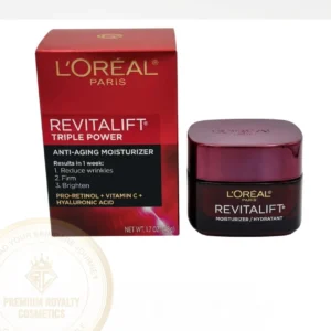 l'oreal paris [ revitalift triple power anti aging moisturzer ] pro retinol + vitamin c + hyaluronic acid 1.7 oz ( 48g )