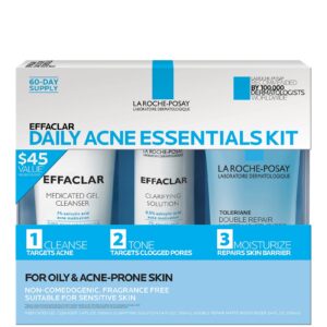 la roche posay effaclar daily acne essentials kit for oily & ance prone skin 300ml