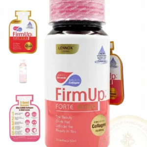 lennox collagen [ firmup+ forte gold ] ceramide collagen | the beauty drink that unlocks the beauty in you | collagen 10,000mg ( 24 bottles x 50ml )