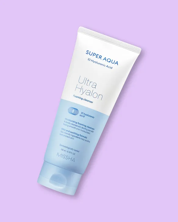 missha super aqua 10 hyaluronic acidultra hyalron ( foaming cleanser ) 200ml