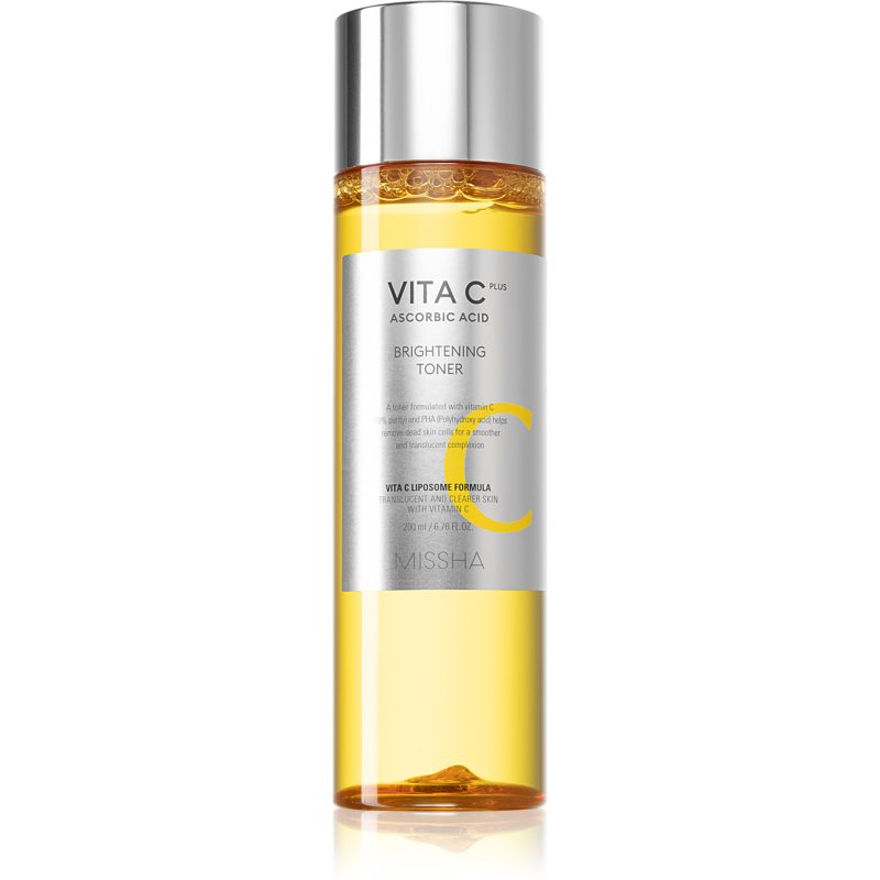 missha vita c ascorbic acid brightening toner (vita c liposome formula) 200ml