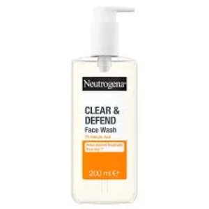 neutrogena clear & defend facial wash 2% salicylic acid 200ml