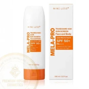 nineless mela pro tranexamic acid sun screen face & body spf 50+ pa++++ 100ml