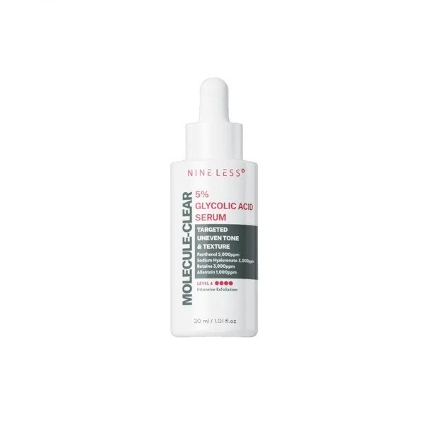nineless molecule clear 5% glycolic acid serum 30ml