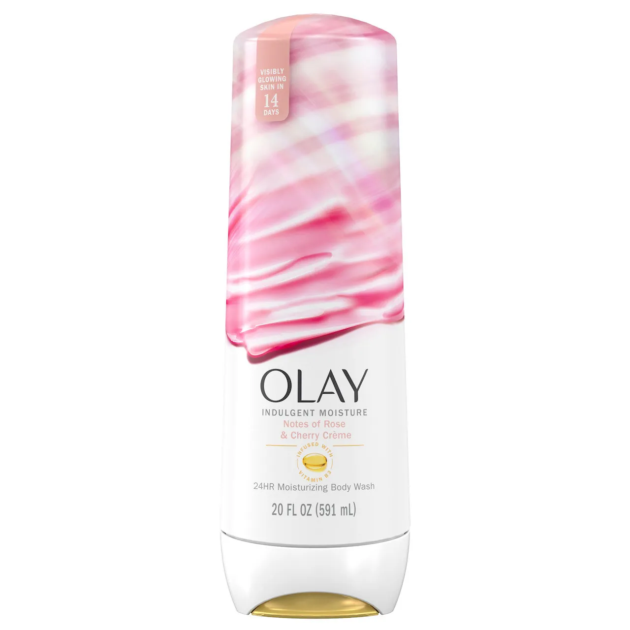 olay indulgent moisture notes of rose &cherry creme 591ml