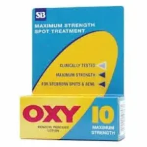 oxy 10 benzoyl peroxide maximum strenght acne spot treament lotion 30ml
