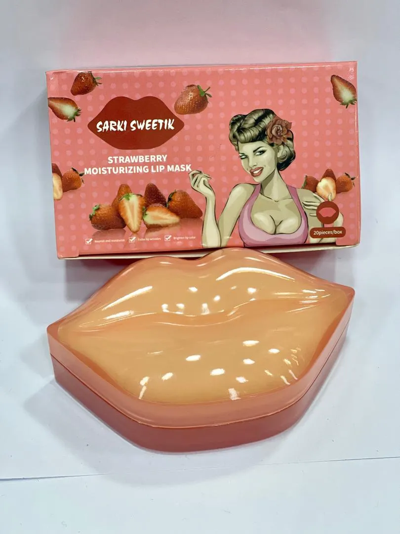 sarki sweetik ( strawberry ) moisturizing lip mask 20pcs in a box
