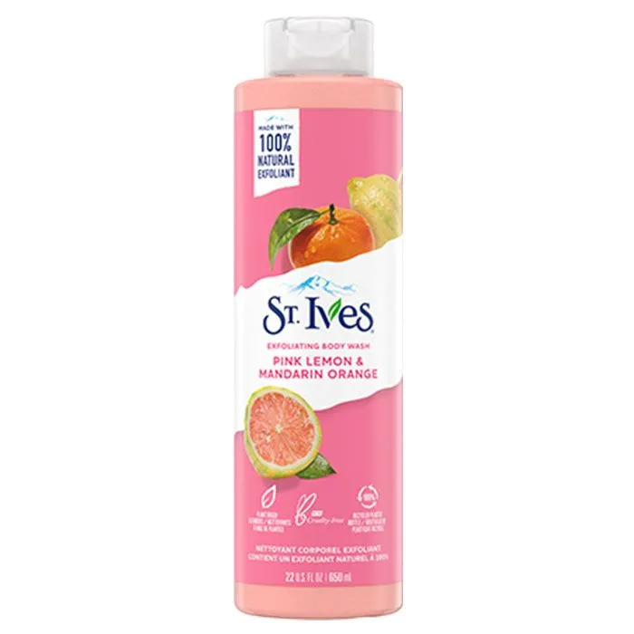 st ives pink lemon & mandarin orange body wash 650ml