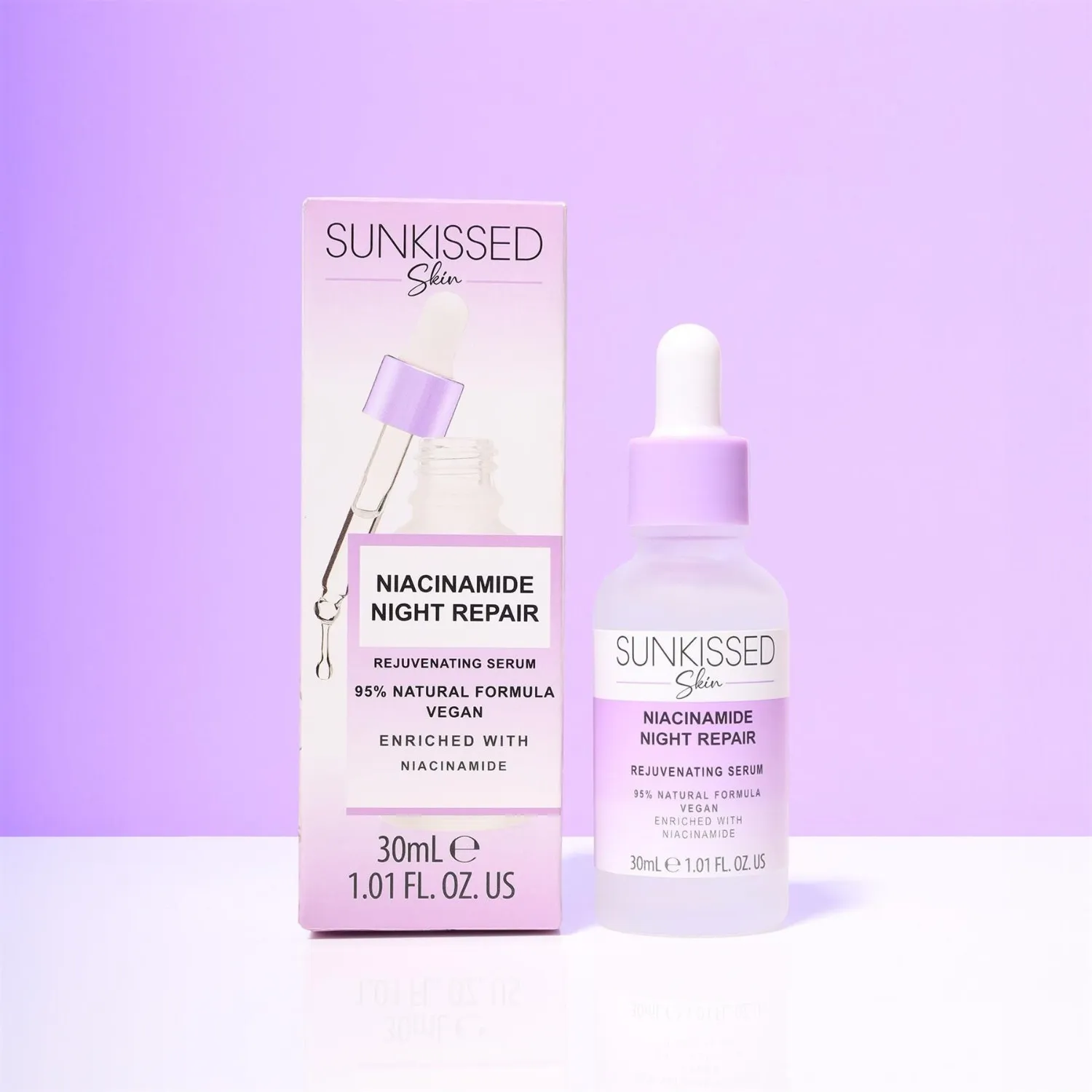 sunkissed niacinamide night repair rejuvenating serum 30ml