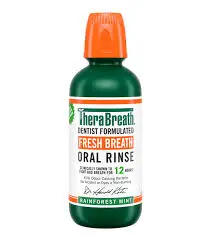 therabreath dentist formulated fresh breath oral rinse (rainforest mint) 473ml long lasting bad breath treatment mouthwash