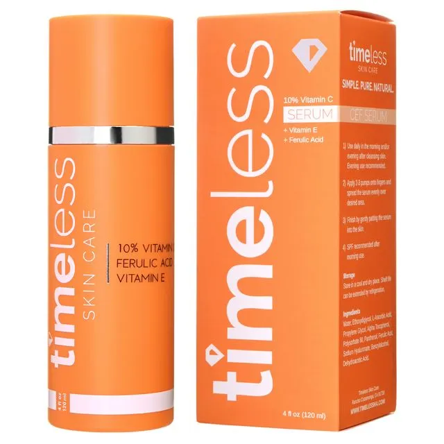 timeless 10% vitamin c serum + vitamin e +ferulic acid 30 ml