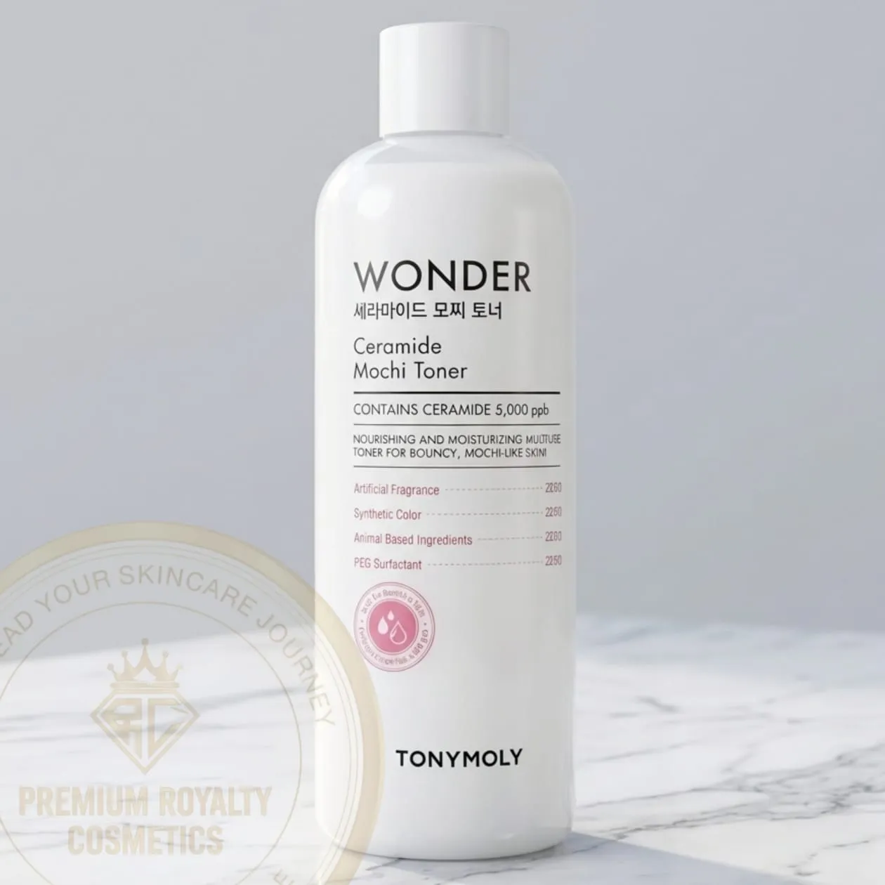tonymoly wonder ceramide mochi toner 500ml ( old look )