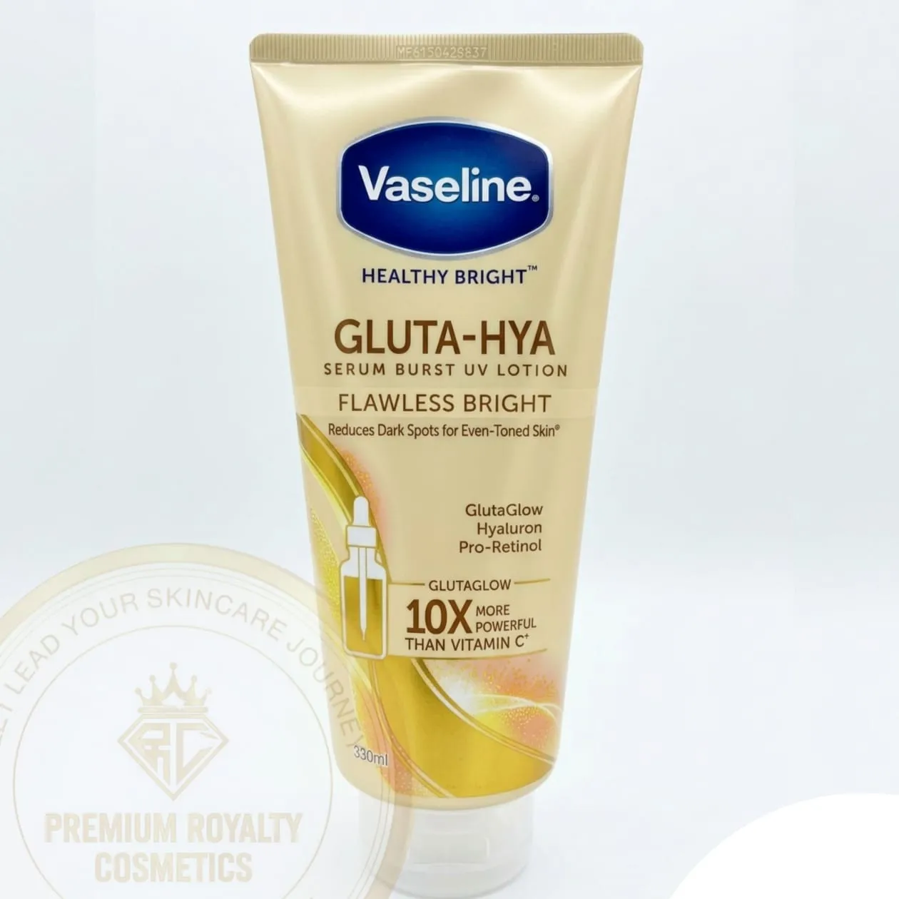 vaseline gluta hya serum uv lotion flawless bright ( 330ml )