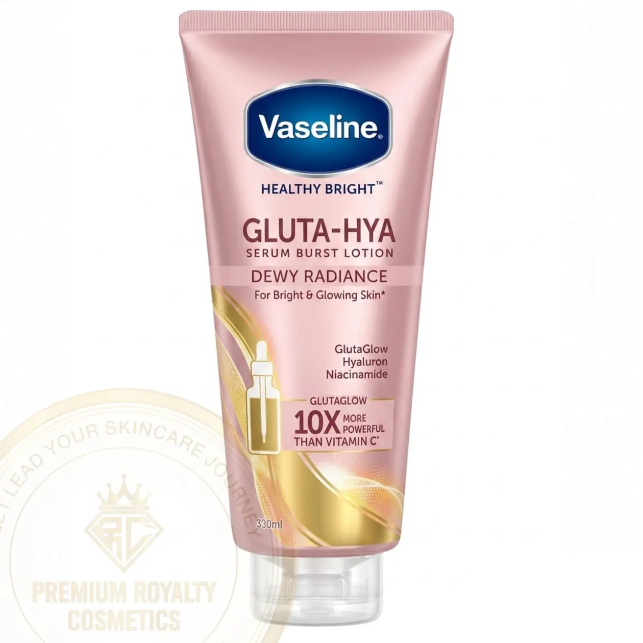 vaseline healthy bright gluta hya serum burst lotion dewy radiance 330ml