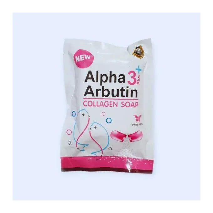 venut white alpha arbutin 3 plus+ collagen soap 80g